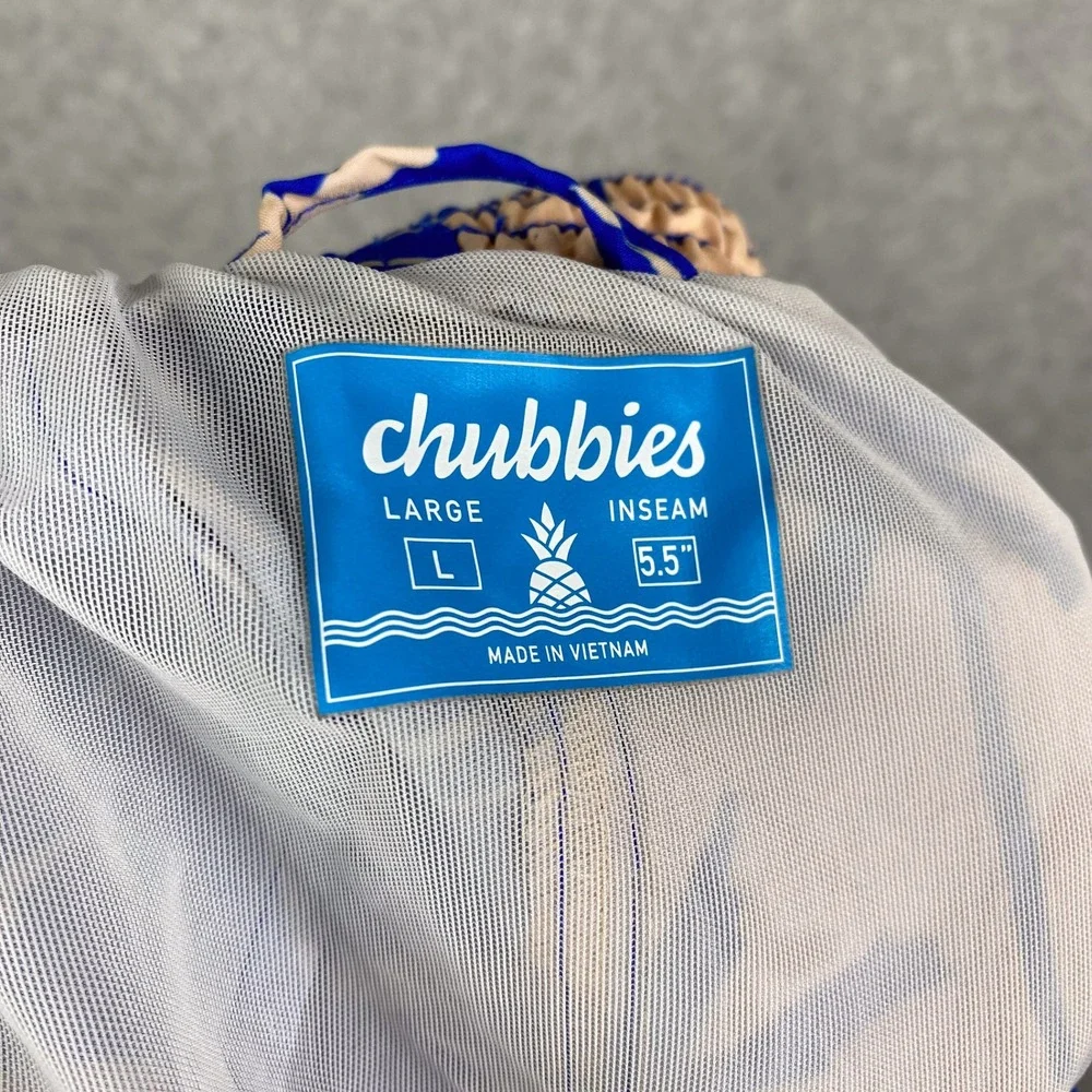 Chubbies Shorts Mens L Blue The Weekend Kings 5.5